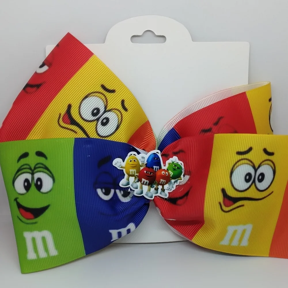 M&M hair bow